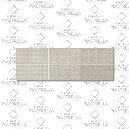Piastrella in bicottura effetto decoro