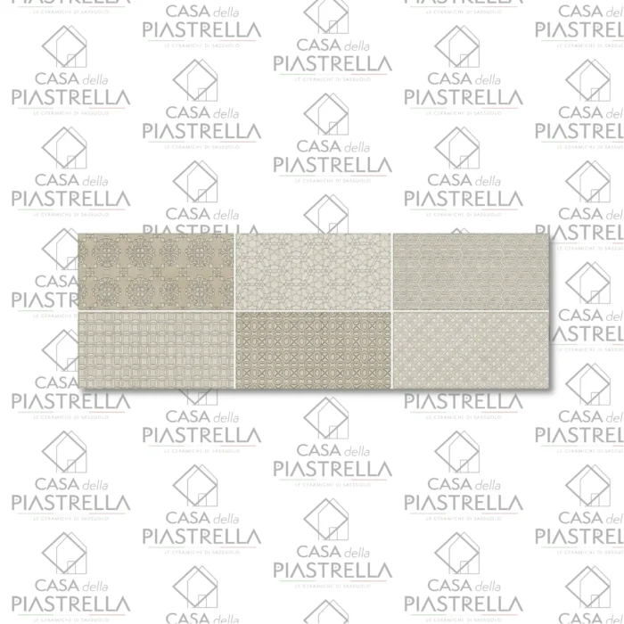Piastrella in bicottura effetto decoro