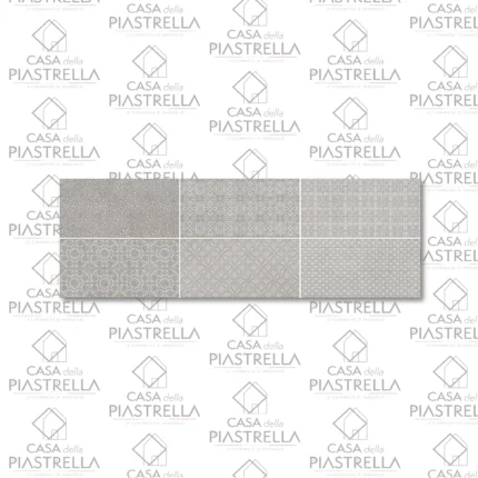 Piastrella in bicottura effetto decoro