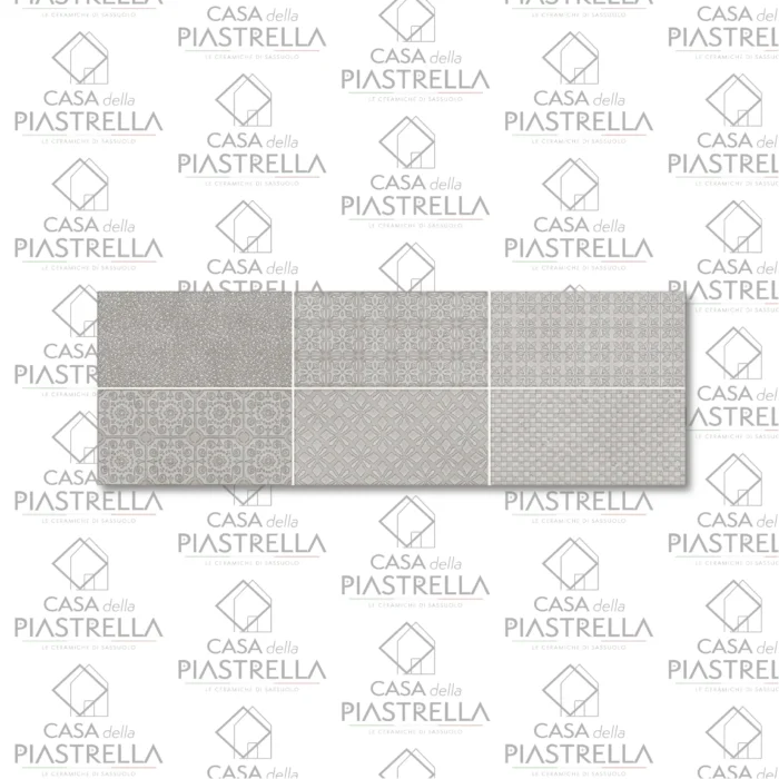 Piastrella in bicottura effetto decoro