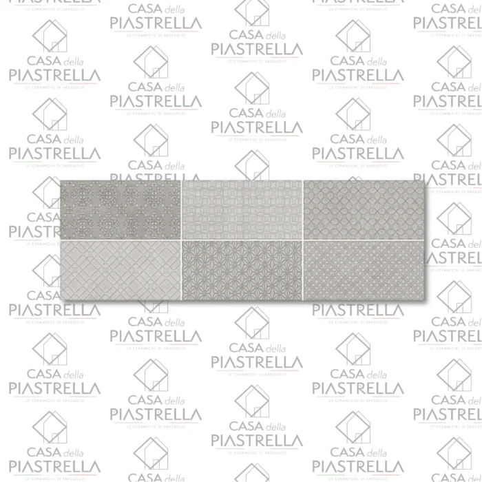 Piastrella in bicottura effetto decoro