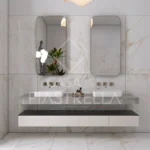 piastrelle in gres porcellanato effetto marmo colore grigio perla, le ceramiche di sassuolo, casa della piastrella