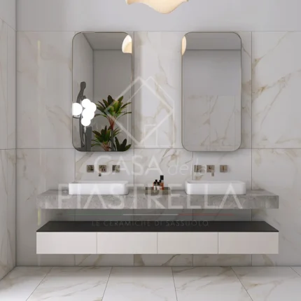 piastrelle in gres porcellanato effetto marmo colore grigio perla, le ceramiche di sassuolo, casa della piastrella