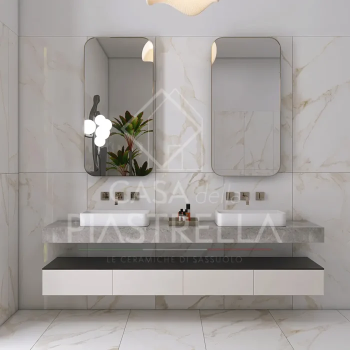 piastrelle in gres porcellanato effetto marmo colore grigio perla, le ceramiche di sassuolo, casa della piastrella