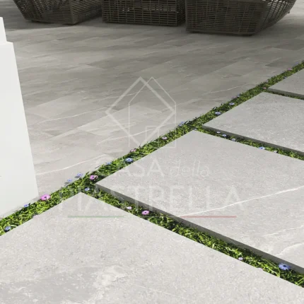 piastrelle in gres porcellanato effetto pietra colore grigio perla, le ceramiche di sassuolo, casa della piastrella