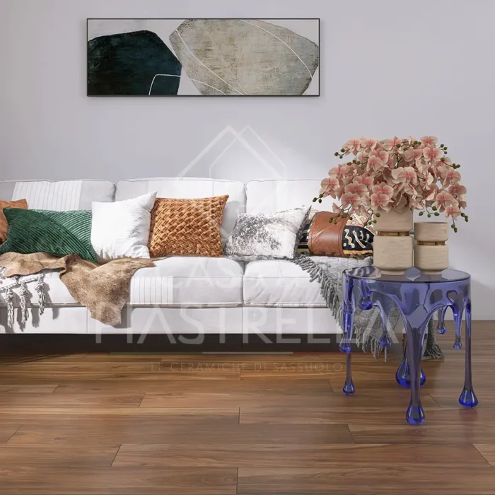 piastrelle per pavimenti in gres porcellanato effetto legno deck noce