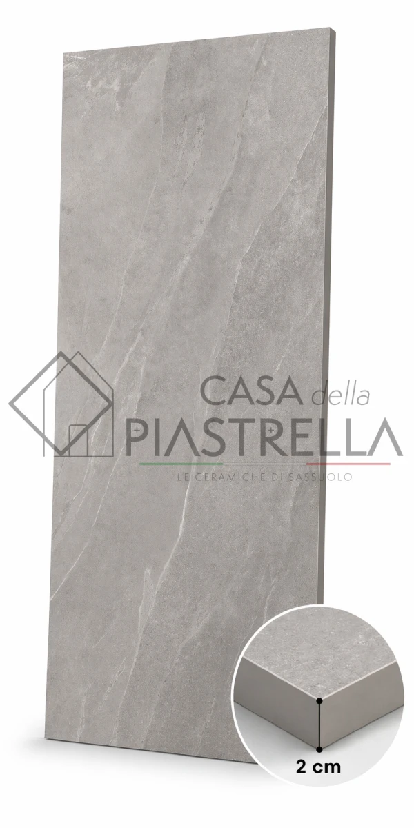 Piastrella gres porcellanato grigio effetto pietra 60x120 spessore 2 cm antiscivolo per esterni