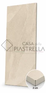 Piastrella gres porcellanato beige effetto pietra 60x120 spessore 2 cm antiscivolo per esterni