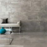Piastrella in gres porcellanato effetto metallo