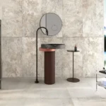 Piastrella in gres porcellanato effetto decoro