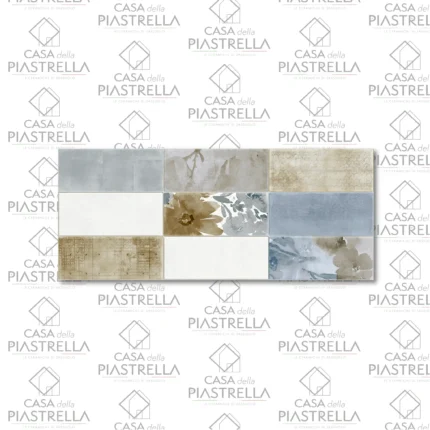 Piastrella in bicottura 25x60 cm per rivestimento bagno e cucina, ceramiche sassuolo