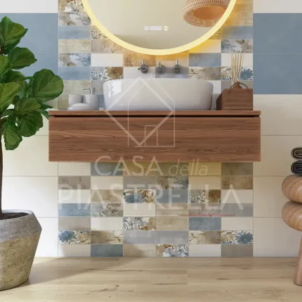 Piastrella in bicottura 25x60 cm per rivestimento bagno e cucina, ceramiche sassuolo