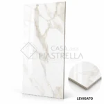 Piastrella gres porcellanato effetto marmo Calacatta 60x120 levigato bianco venato oro