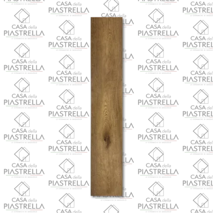 Pavimento SPC effetto legno Amber rovere caldo formato 22,8x122 cm