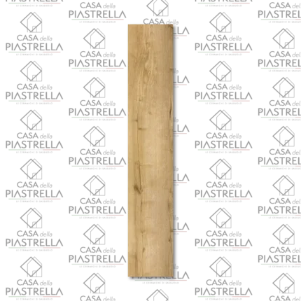 Pavimento SPC effetto legno Honey rovere miele formato 22,8x122 cm