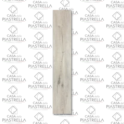 Pavimento SPC effetto legno Ivory rovere chiarissimo formato 22,8x122 cm