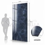Grande lastra in gres porcellanato levigato effetto onice blu 120x280 cm spessore 6 mm