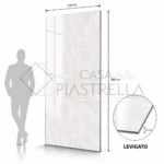 Grande lastra in gres porcellanato levigato effetto onice bianco 120x280 cm spessore 6 mm