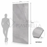 Lastra grande formato gres effetto pietra grigia 120x280