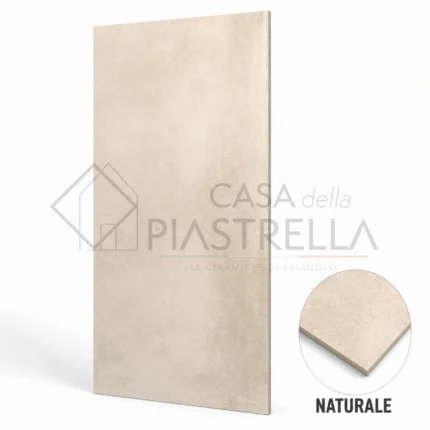 Piastrella 60x120 in gres porcellanato effetto cemento beige caldo per ambienti accoglienti e moderni
