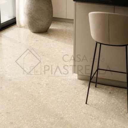 Pavimento gres effetto Ceppo di Gré beige per interni moderni