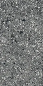 Piastrella 60x120 in gres porcellanato effetto Ceppo di Gré antracite per ambienti moderni e industriali